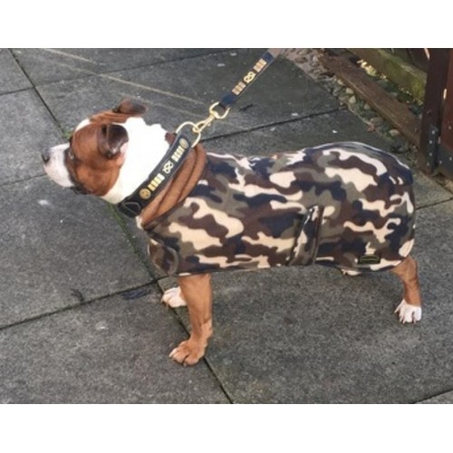 Staffordshire bull terrier and Bulldog Printed Double Fleece dog coat